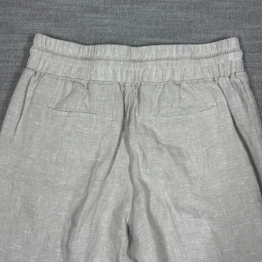 Quince 100% European Linen Wide Leg Pants Flax Beige Medium NWOT Capsule Natural